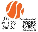 The Department of Parks and Rec of Columbus Indiana logo.