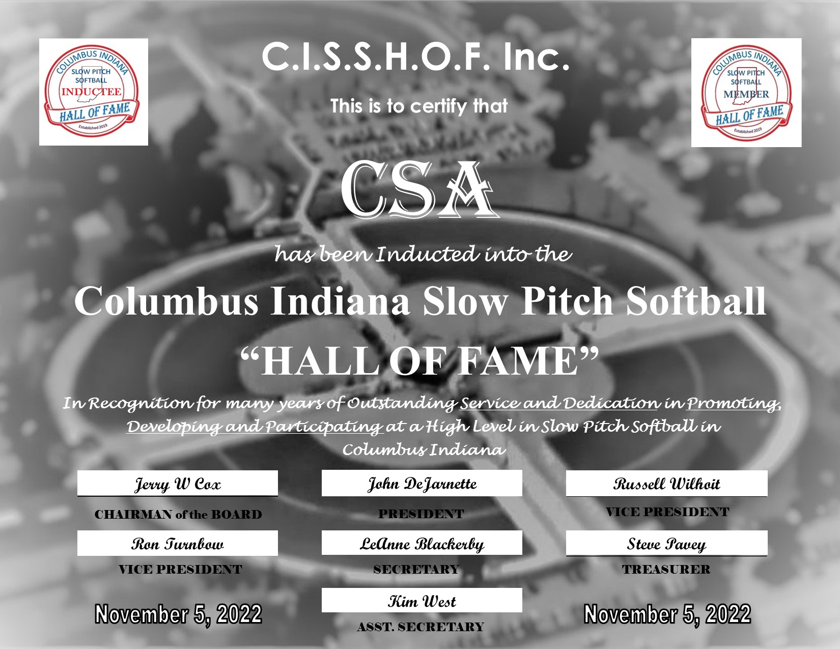 columbus softball association Columbus Indiana Slow Pitch Softball
